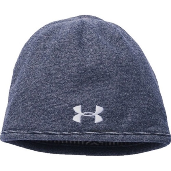 UNDER ARMOUR BLUE COLDGEAR INFRARED FLEECE BEANIE - Picture 1 of 9